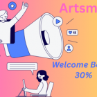 Artsmrkts Welcome Bonus 30%